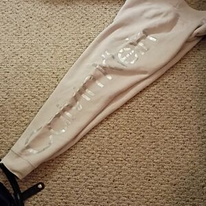 Calvin Klein Light Gray Joggers with Silver Logo